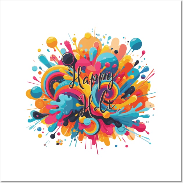 Happy Holi Hindu Color Festival Wall Art by Heartsake